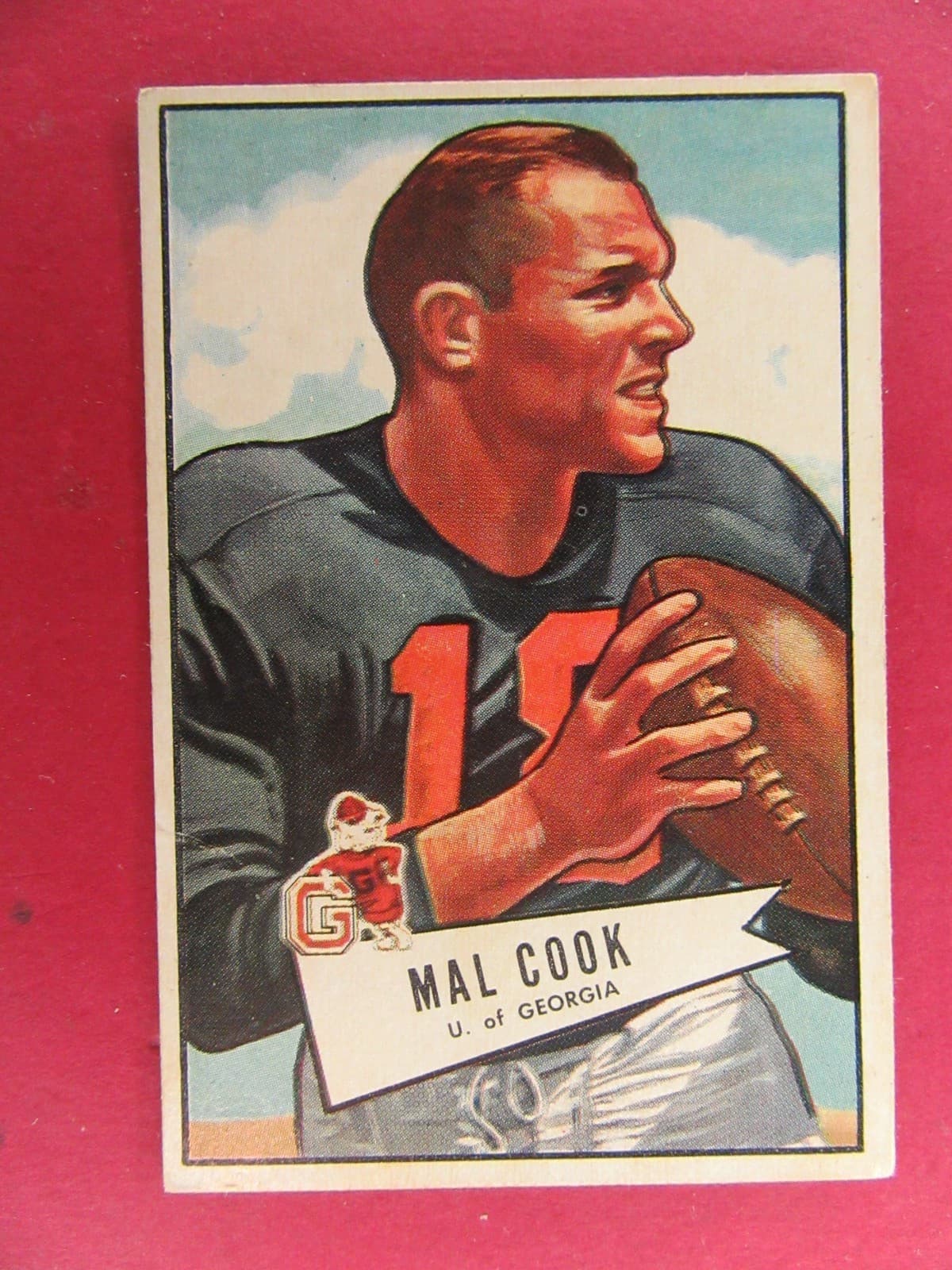 football large mal cook u of g 1952 Bowman
