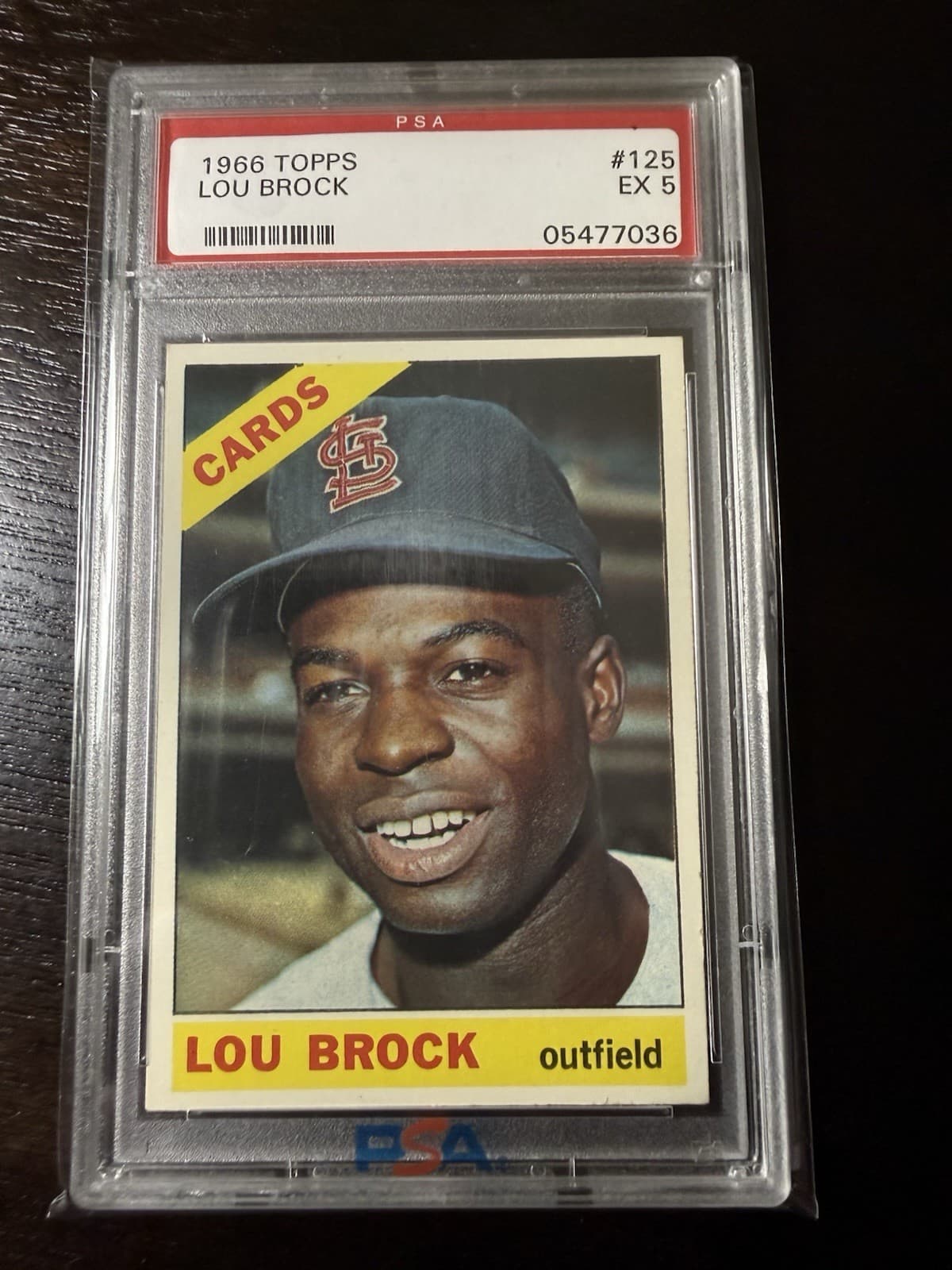 Lou Brock trading card