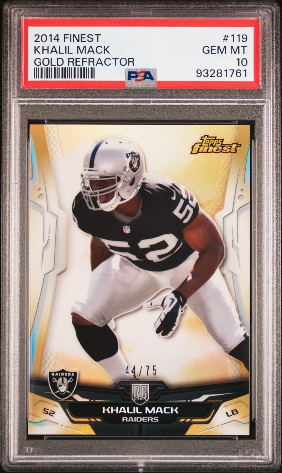 Khalil Mack Gold 2014 Topps Finest 2014 Topps Finest gold-refractor