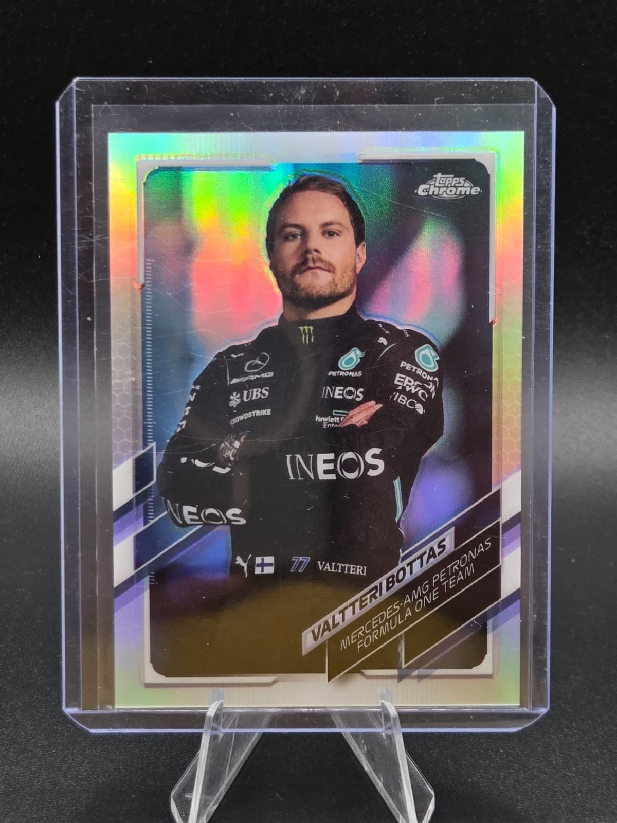 Valtteri Bottas Portrait 2021 Topps Chrome 2021 Topps Chrome refractor