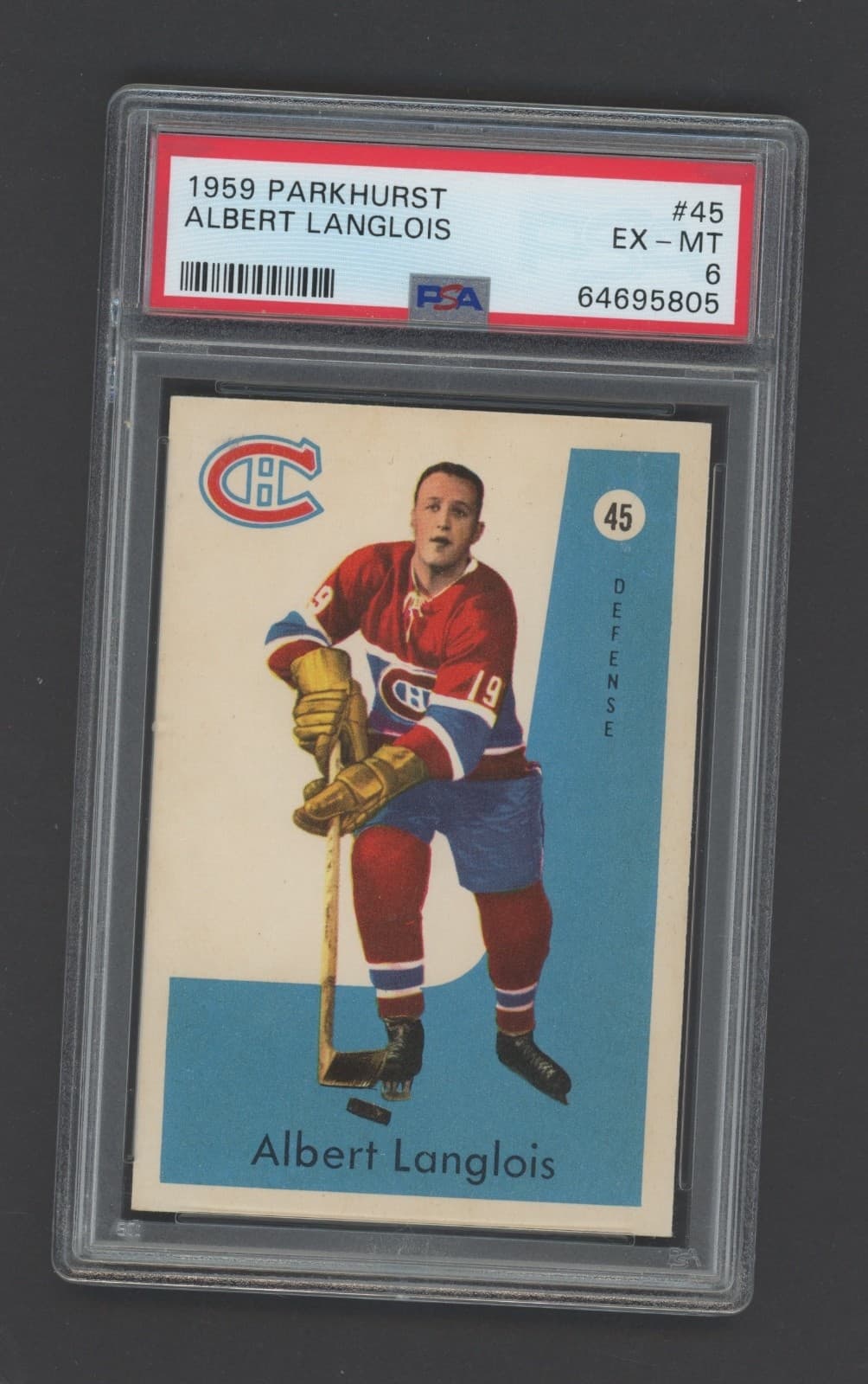 Albert Langlois trading card