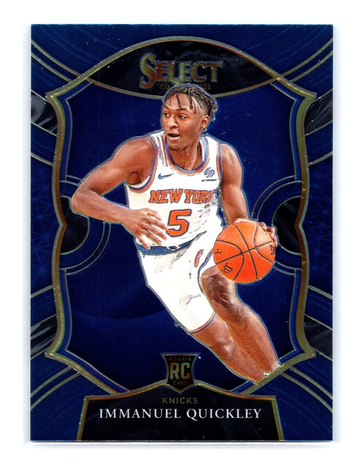 Basketball Immanuel Quickley 2020 Panini Select 2020 Panini Select orange-red-shimmer example 1