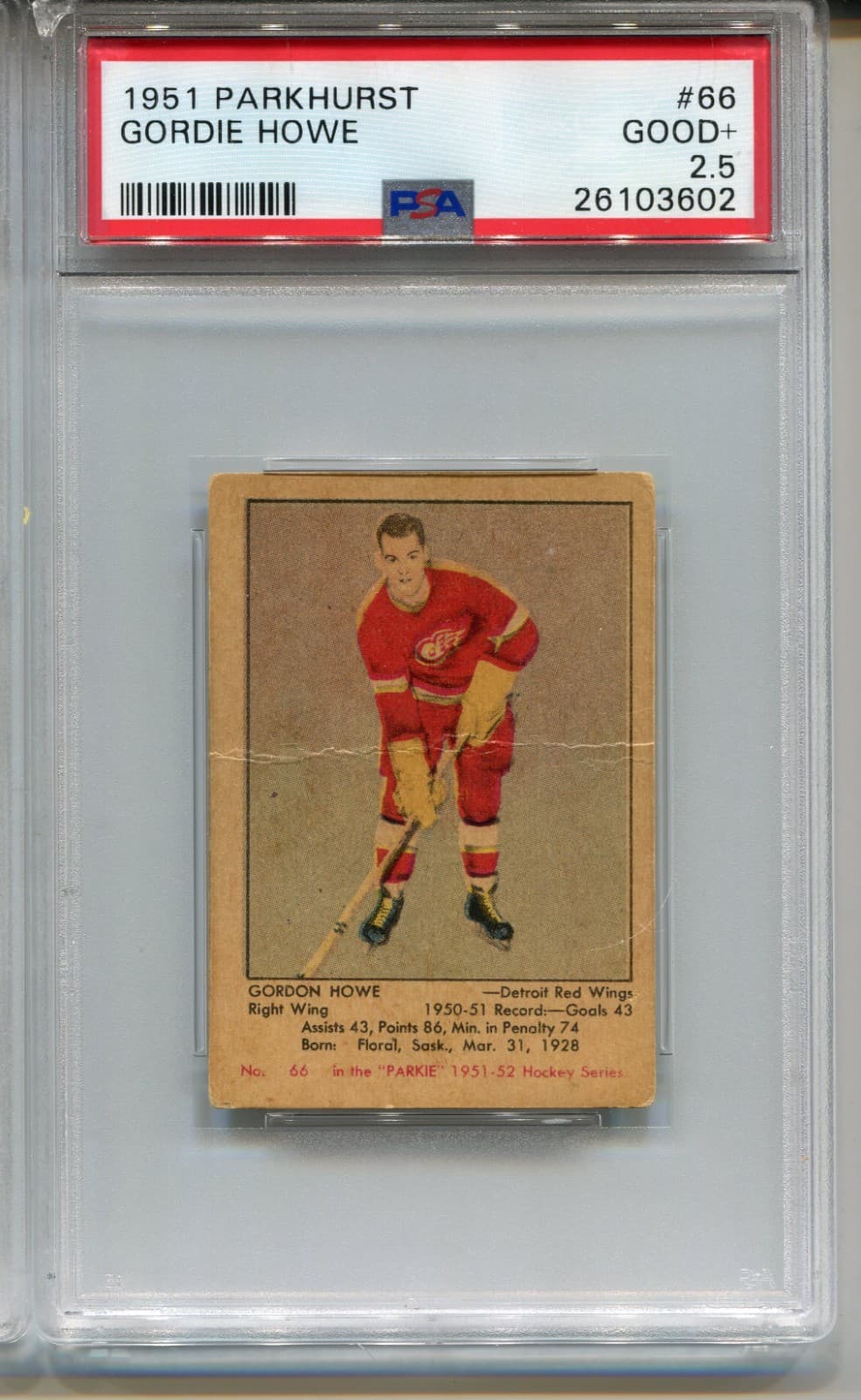 Gordie Howe 1951 Parkhurst Parkhurst
