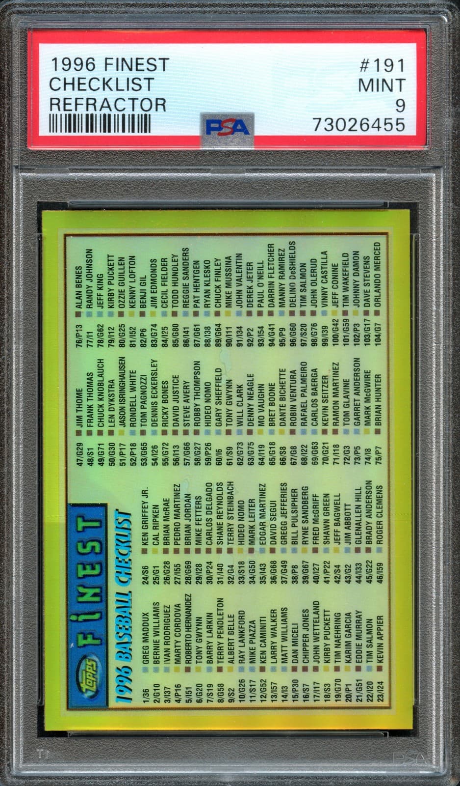BB - - FINEST - REF - - CHECKL 1996 Unknown