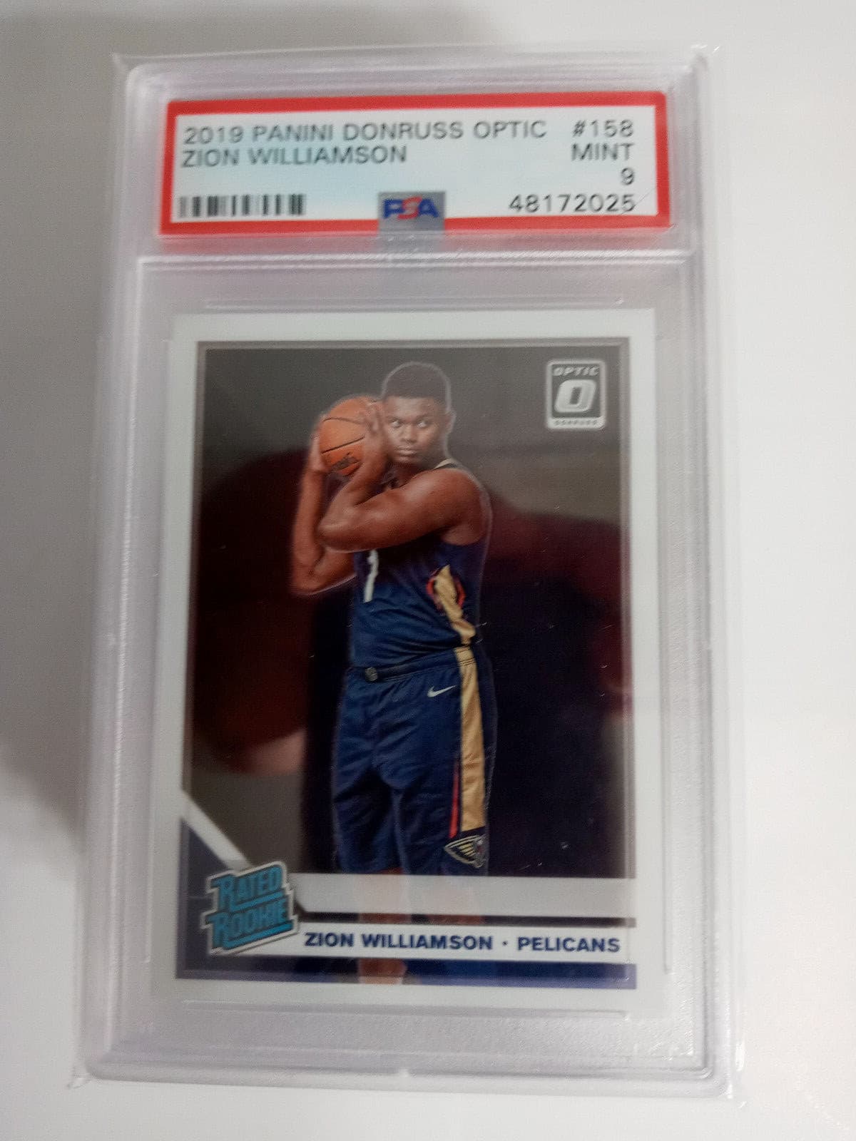 Zion Williamson Pelicans 2019 Donruss Optic 2019 Donruss Optic green example 1