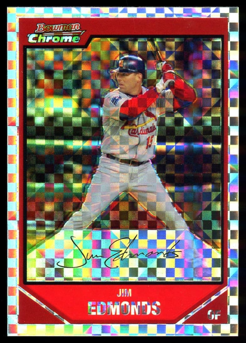 Xfractor Jim Edmonds 2007 Bowman Chrome 2007 Bowman Chrome xfractor