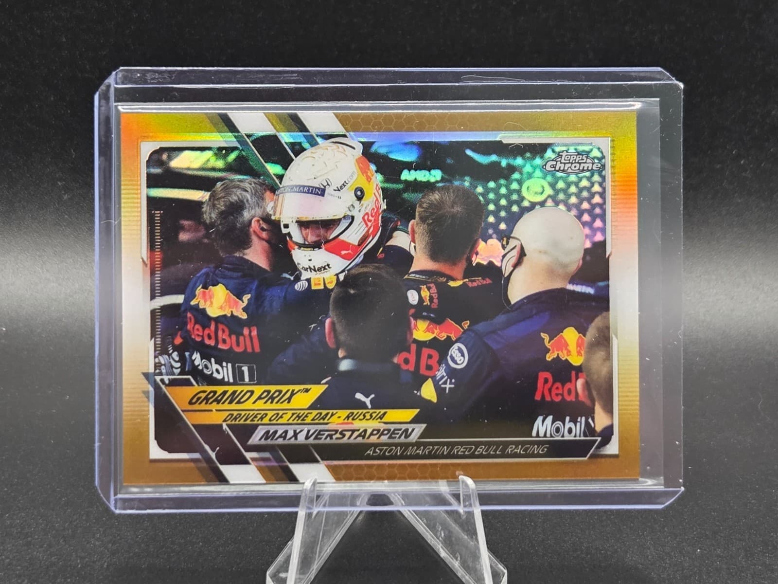 Max Verstappen Gold 2021 Topps Chrome 2021 Topps Chrome gold-refractor