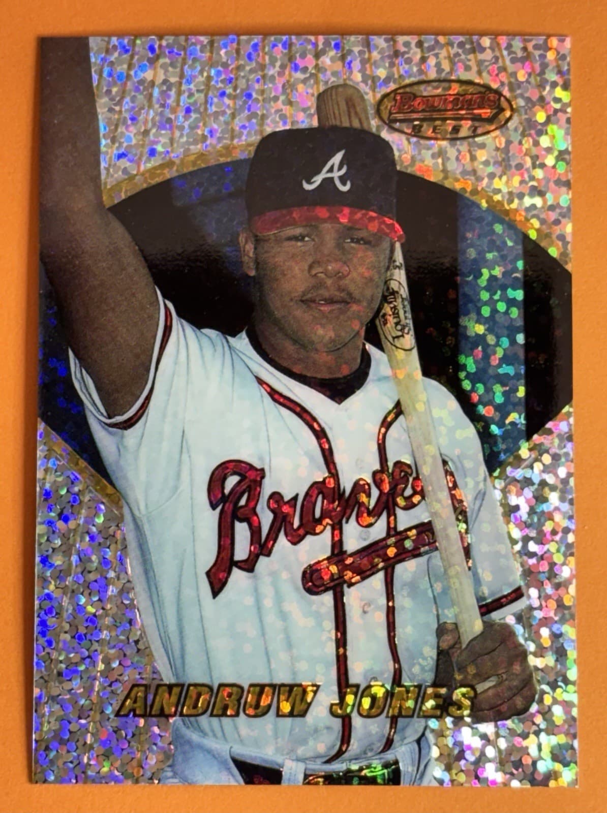 Preview Andruw Jones 1996 Bowman 1996 Bowman refractor