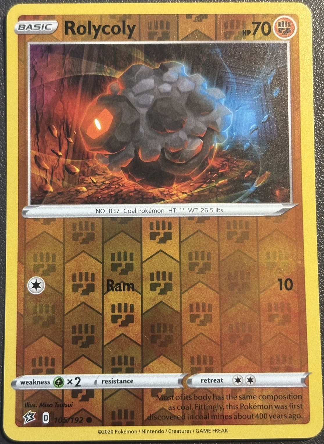 Rolycoly trading card