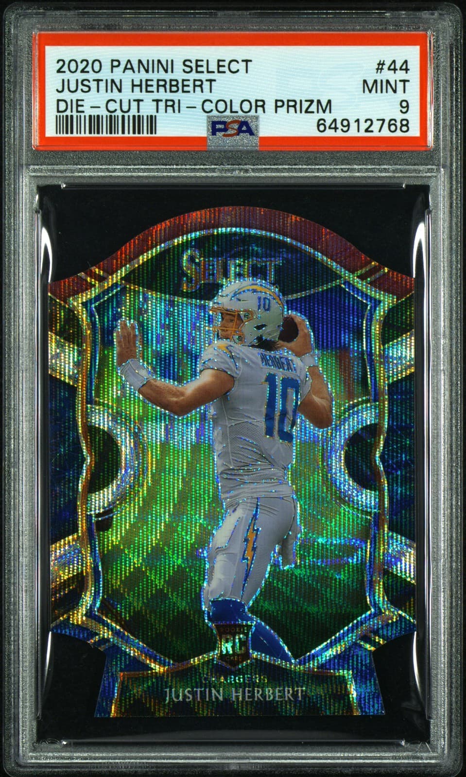 Justin Herbert Die 2020 Panini Select 2020 Panini Select blue example 2