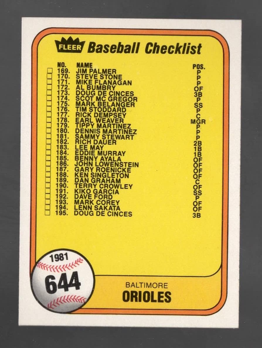 Reds Near 1981 Fleer 1981 Fleer
