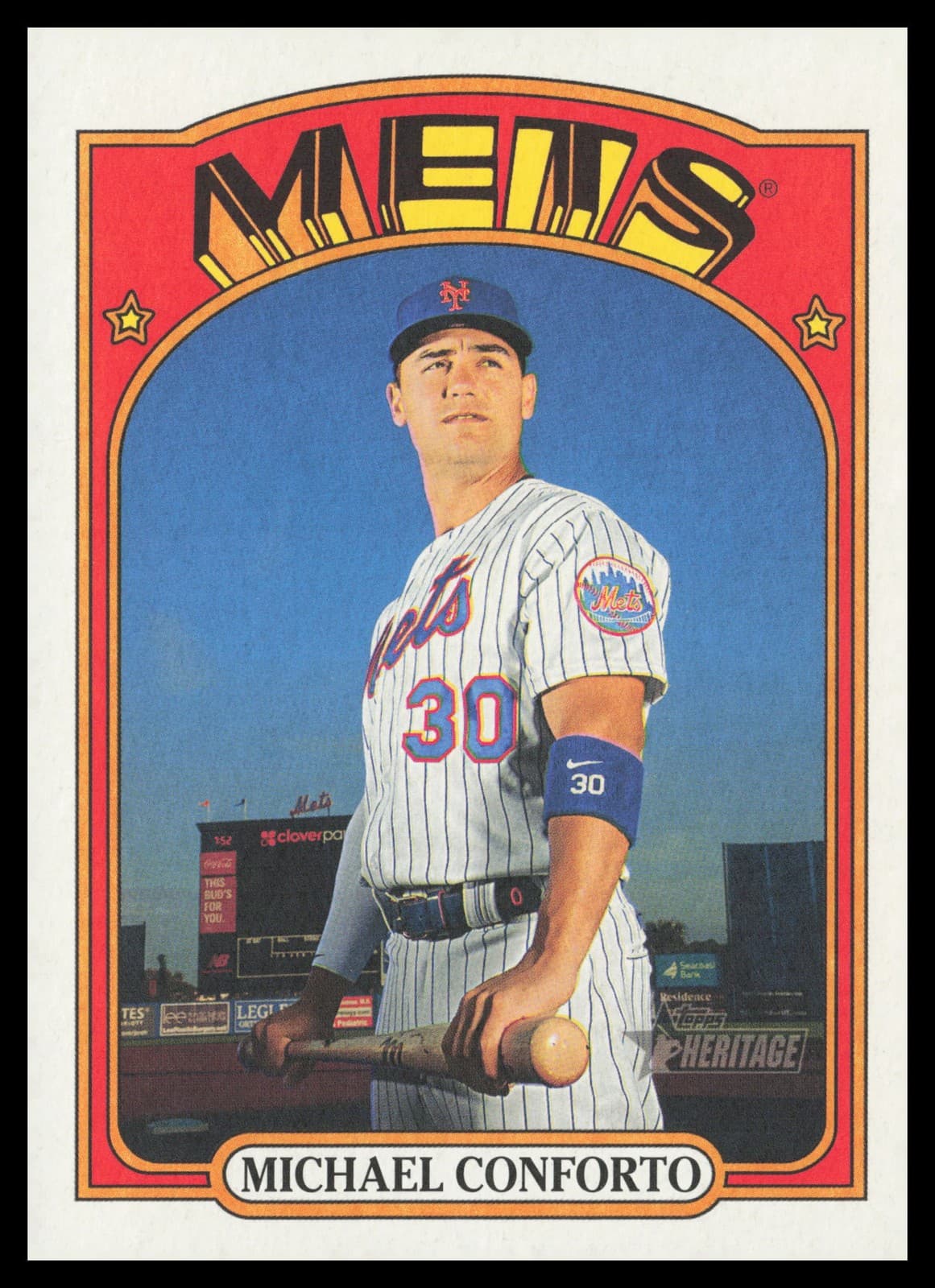 Michael Conforto New 2021 Topps Heritage 2021 Topps Heritage
