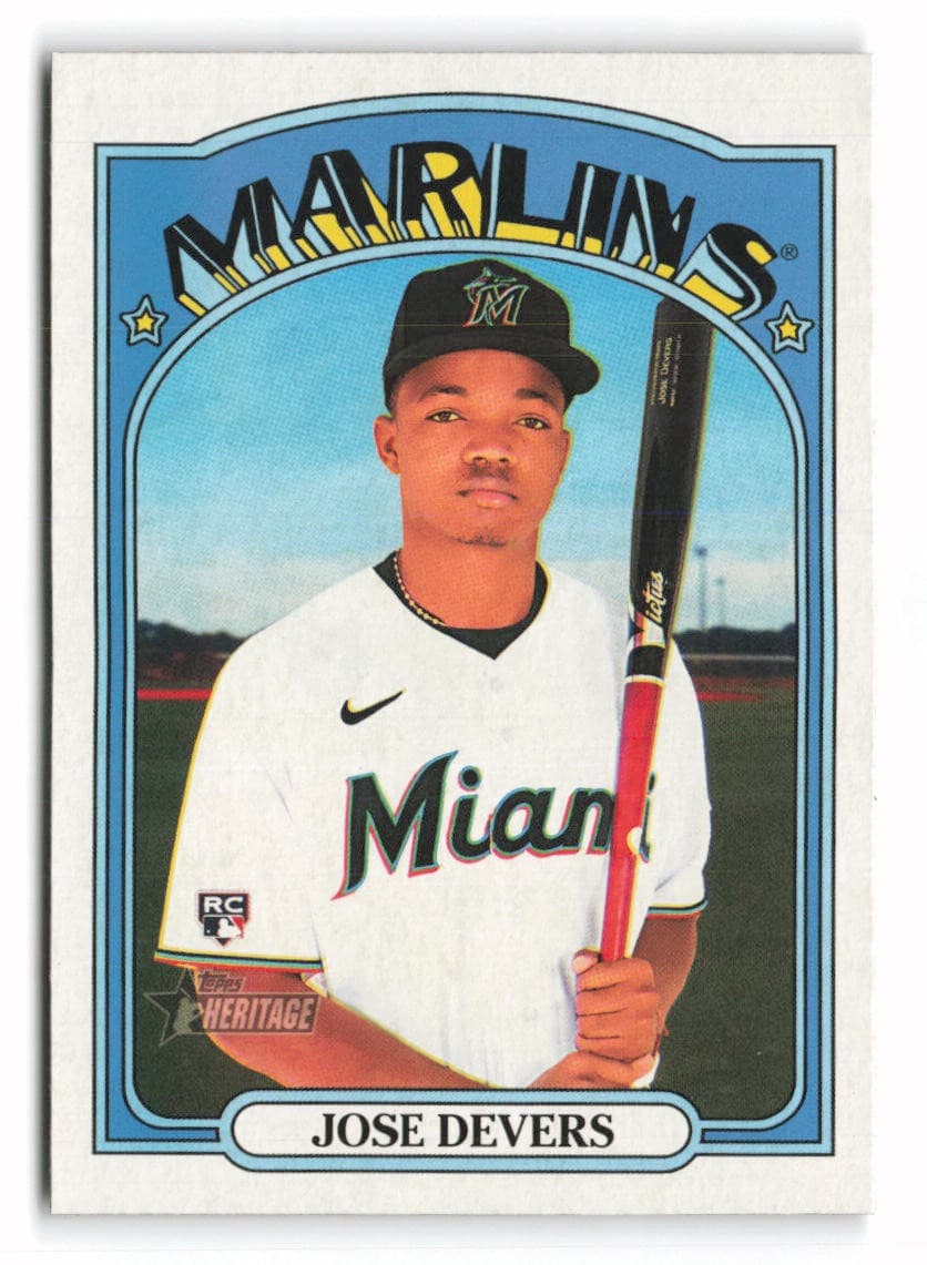 Jose Devers Miami 2021 Topps Heritage 2021 Topps Heritage