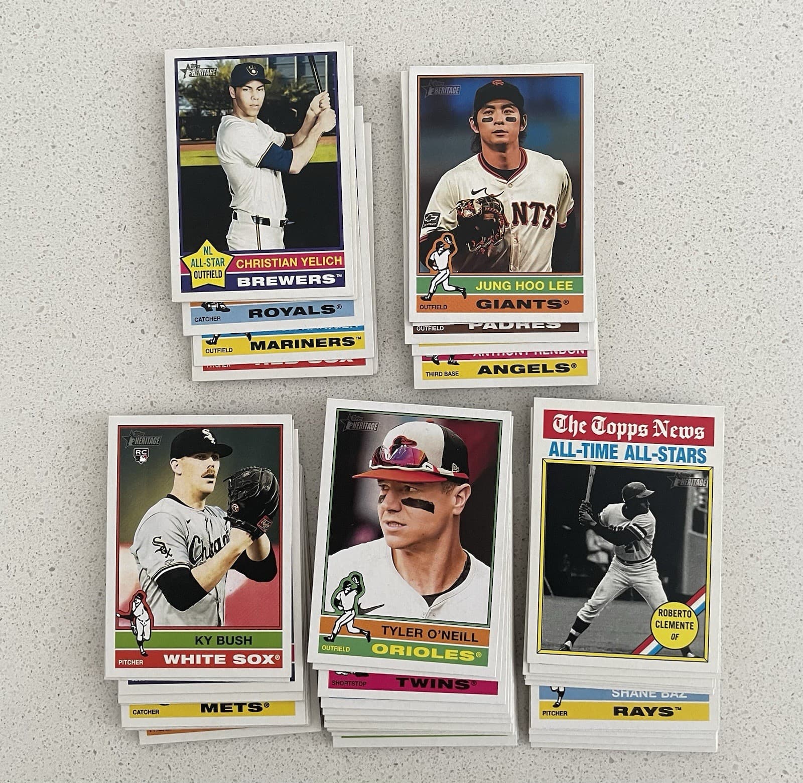 MLB (75 cards, includes double 2025 Topps Heritage 2025 Topps Heritage