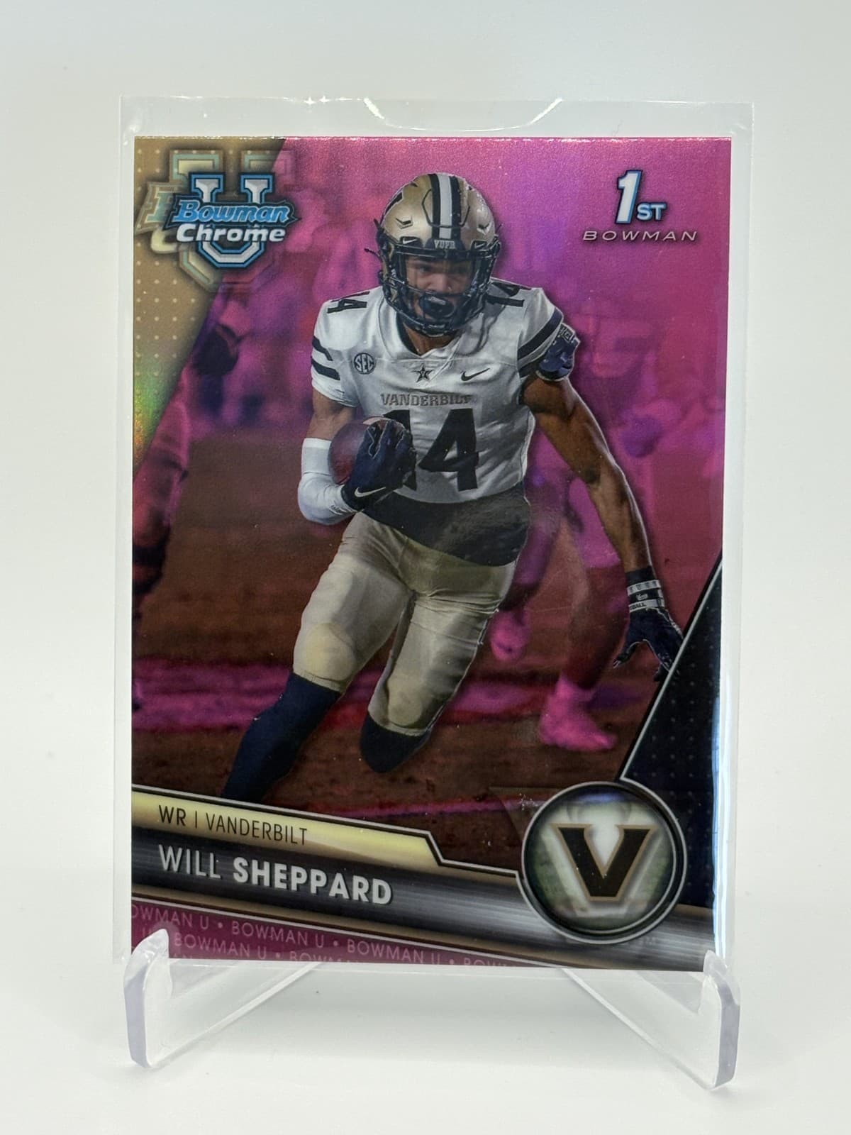Will Sheppard University 2023 Bowman Chrome 2023 Bowman Chrome pink-refractor