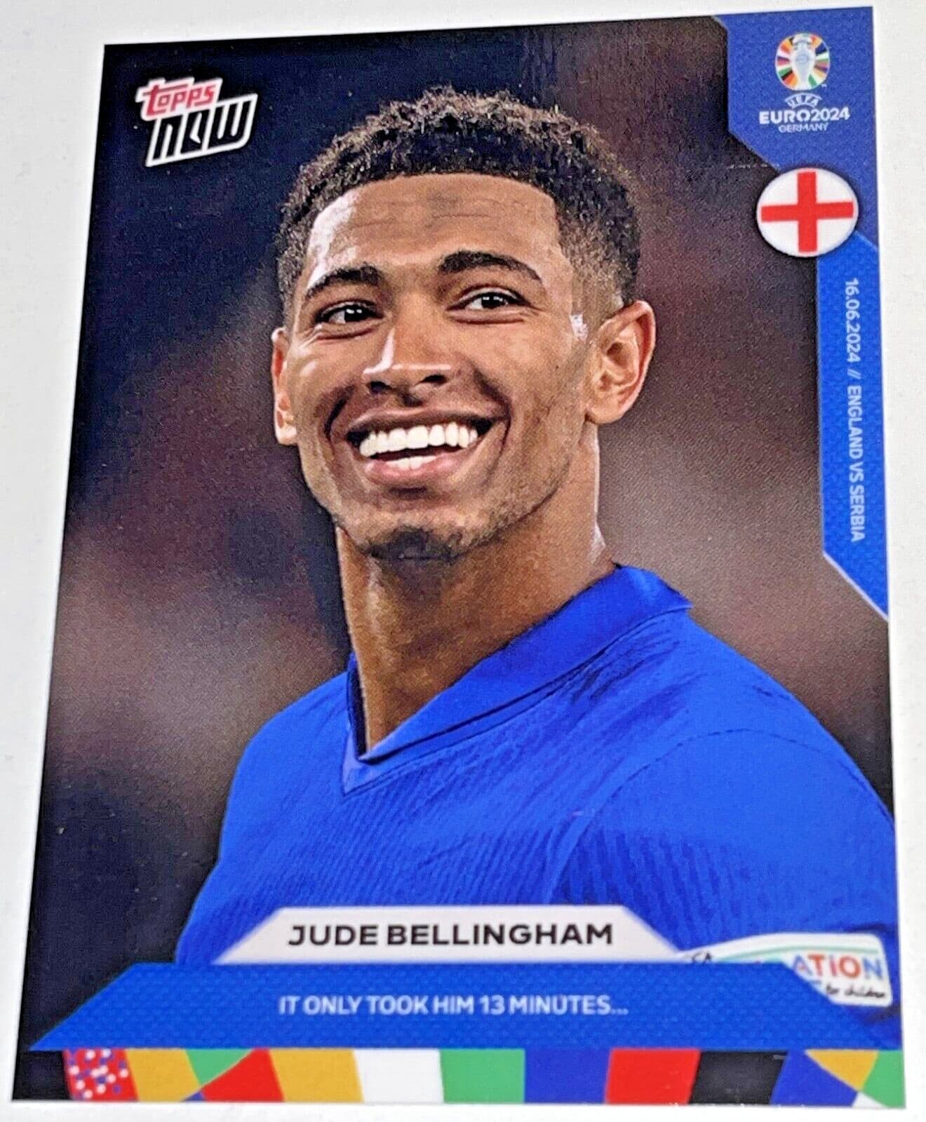 RARE JUDE BELLINGHAM QUICK GOA 2024 Topps 2024 Topps