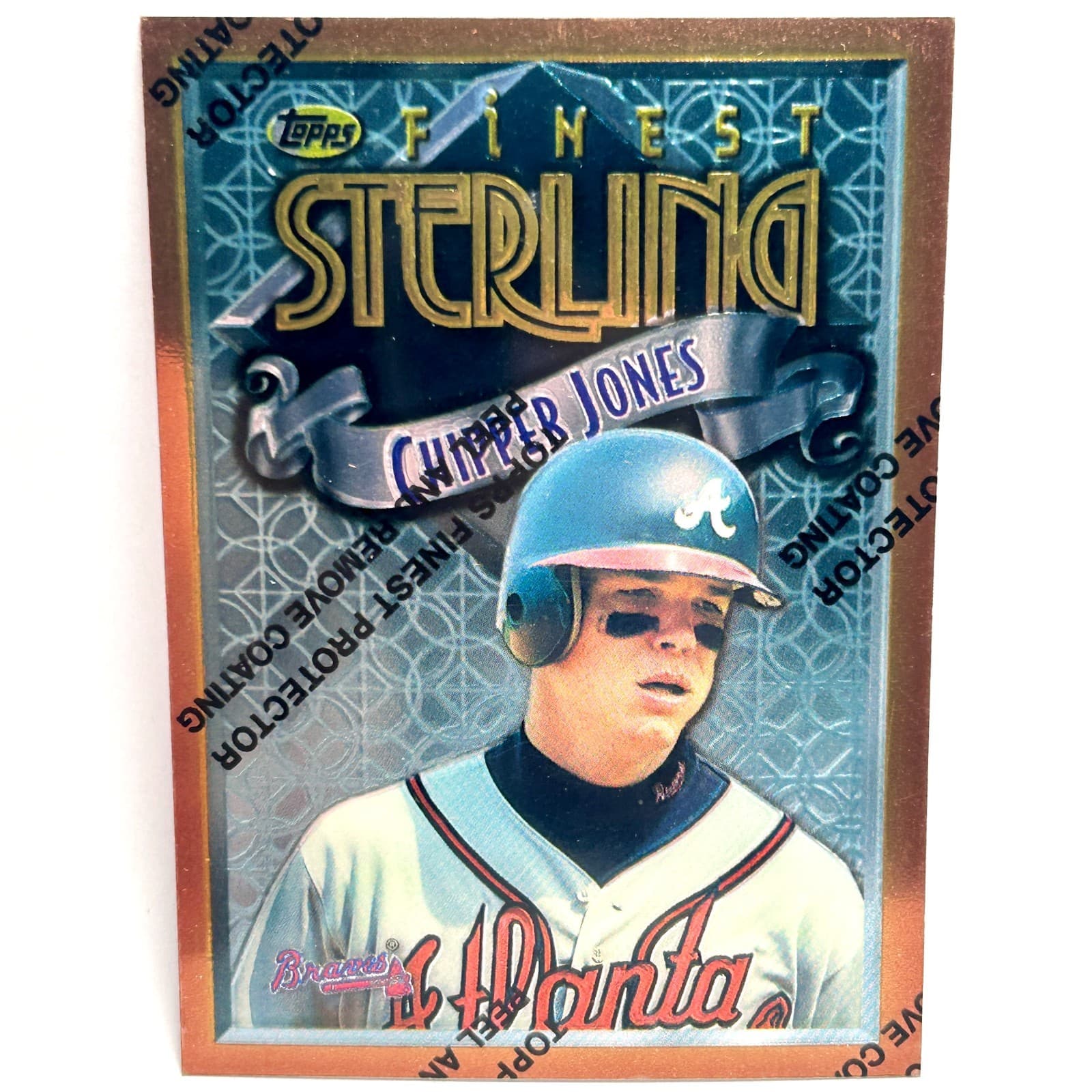 Chipper Jones With 1996 Topps Finest