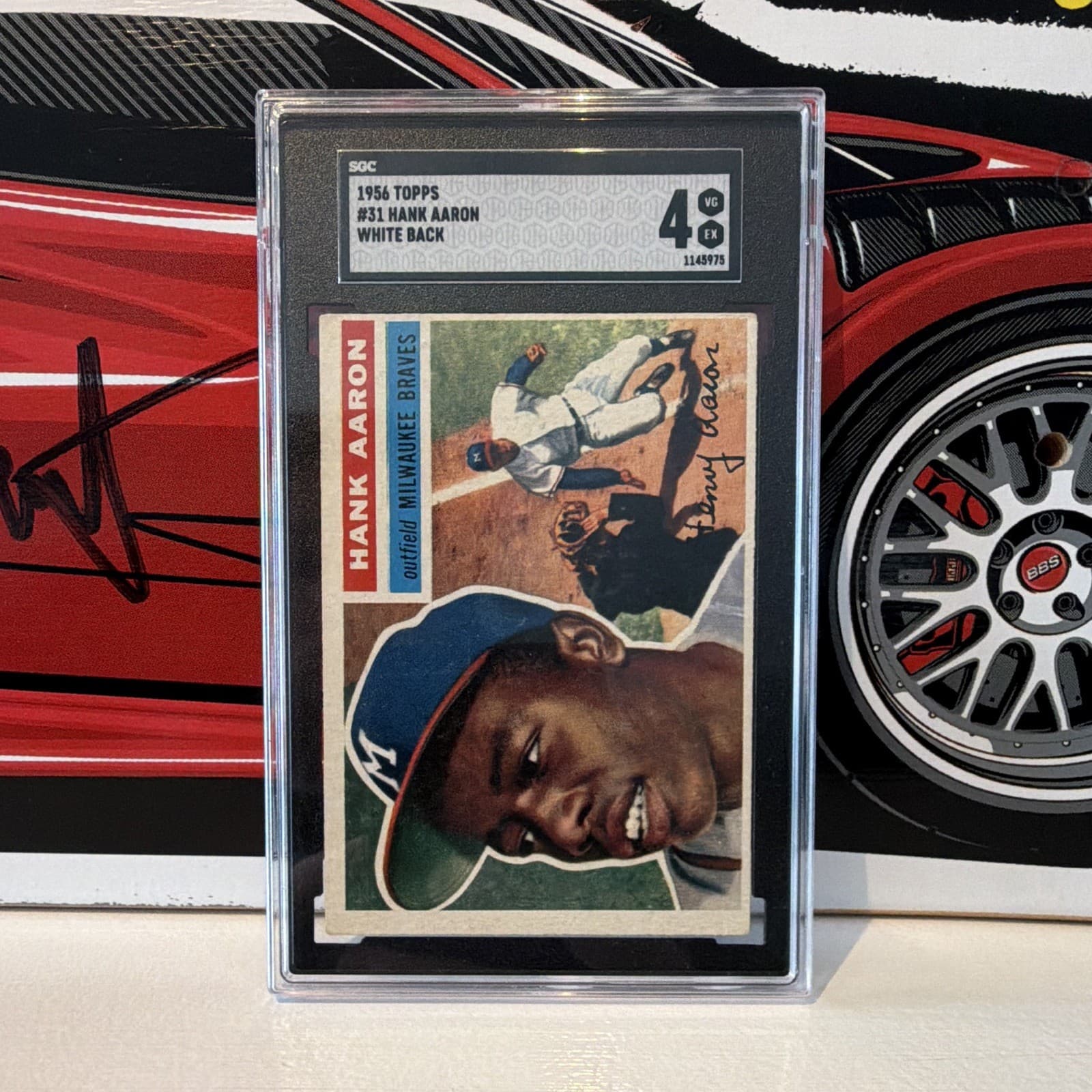 Hank Aaron Milwaukee 1956 Topps