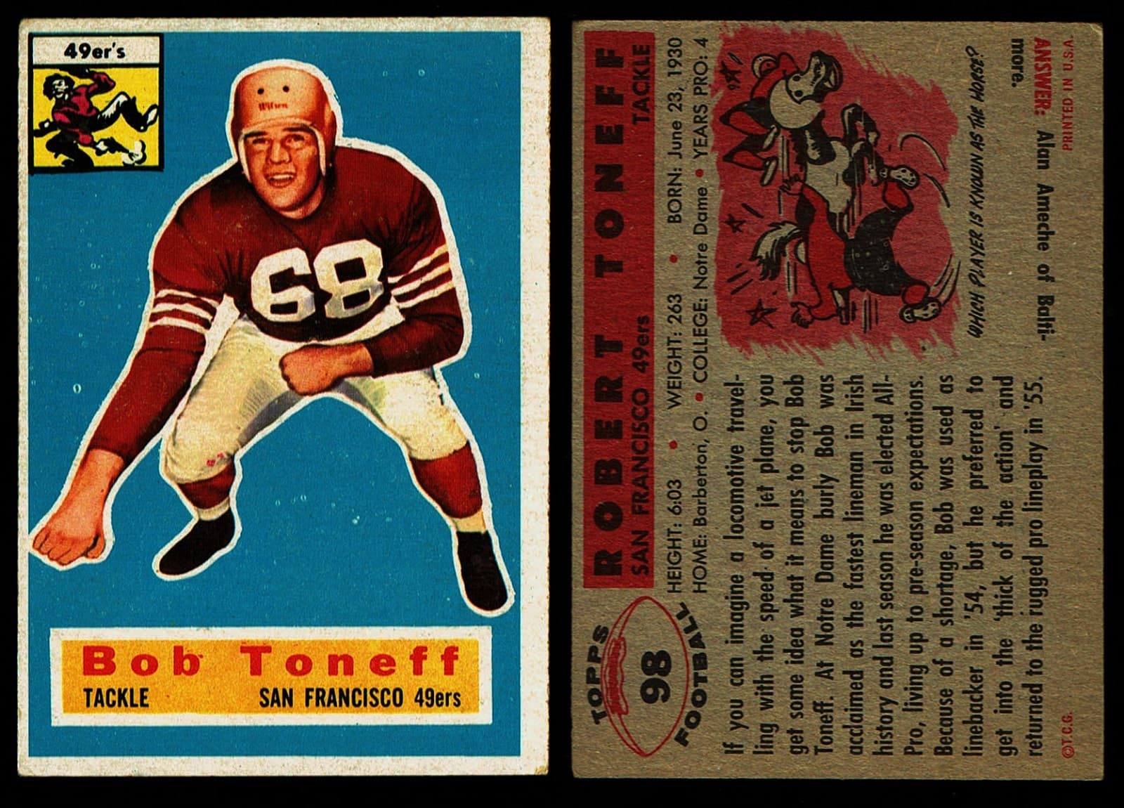 Robert Toneff 1956 Topps