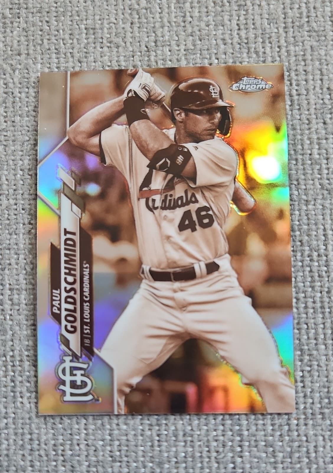 Paul Goldschmidt Sepia 2020 Topps Chrome 2020 Topps Chrome refractor