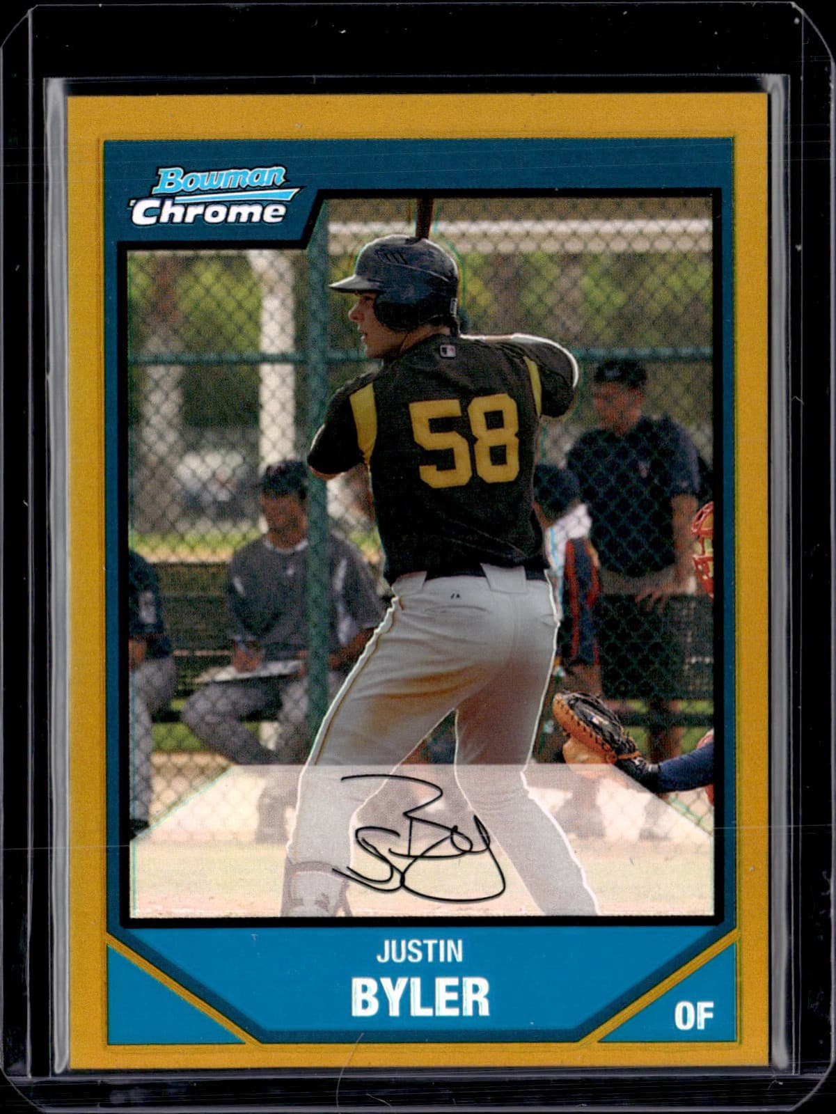 Justin Byler Prospect 2007 Bowman Chrome 2007 Bowman Chrome gold-refractor