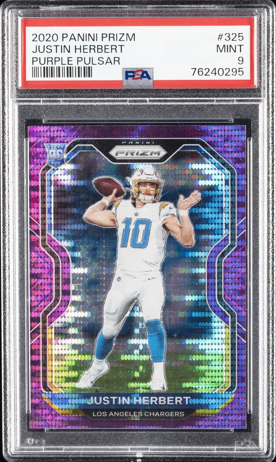PURPLE PULSAR JUSTIN HERBERT 2020 Panini Prizm 2020 Panini Prizm