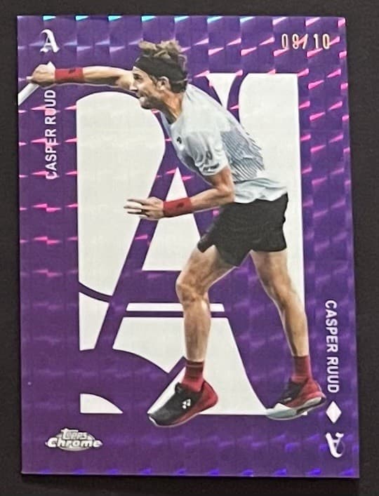 CASPER RUUD -23 ACES PURPLE GE 2025 Topps Chrome 2025 Topps Chrome purple-refractor