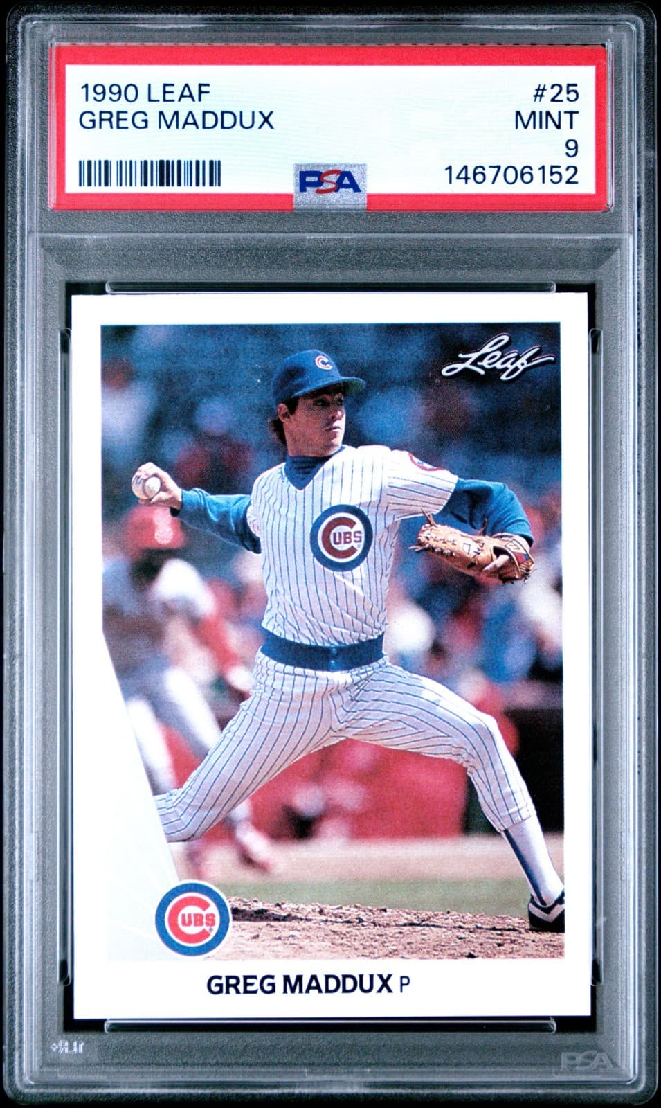 GREG MADDUX CUBS 06152 B310 1990 Leaf 1990 Leaf