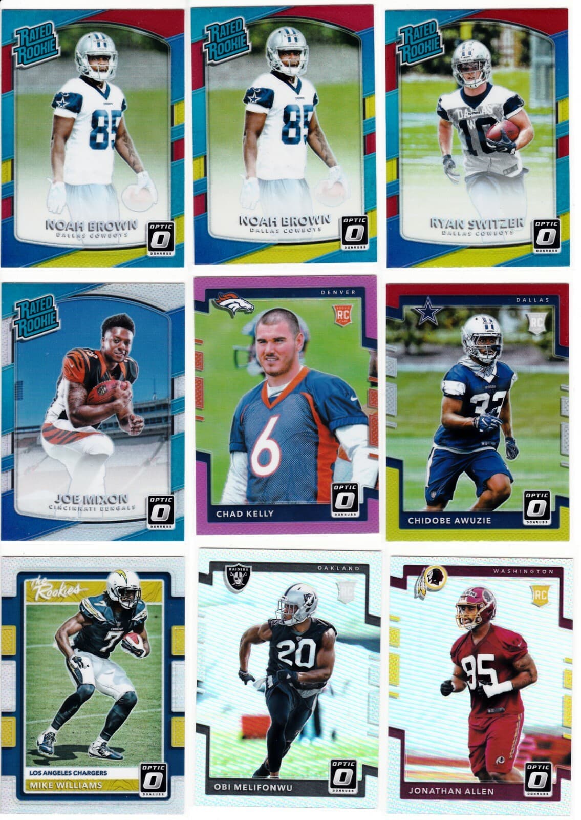 FOOTBALL 'S RED & YELLOW COMPL 2017 Donruss Optic 2017 Donruss Optic