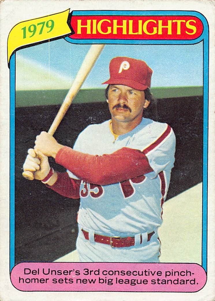Del Unser 1980 Topps 1980 Topps