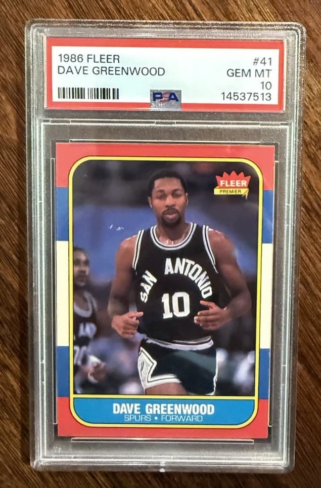 BASKETBALL DAVE GREENWOOD SHAR 1986 Fleer 1986 Fleer