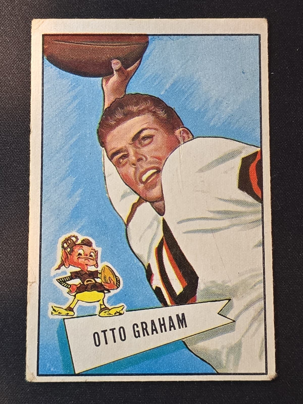 LARGE OTTO GRAHAM FOOTBALL CLE 1952 Bowman