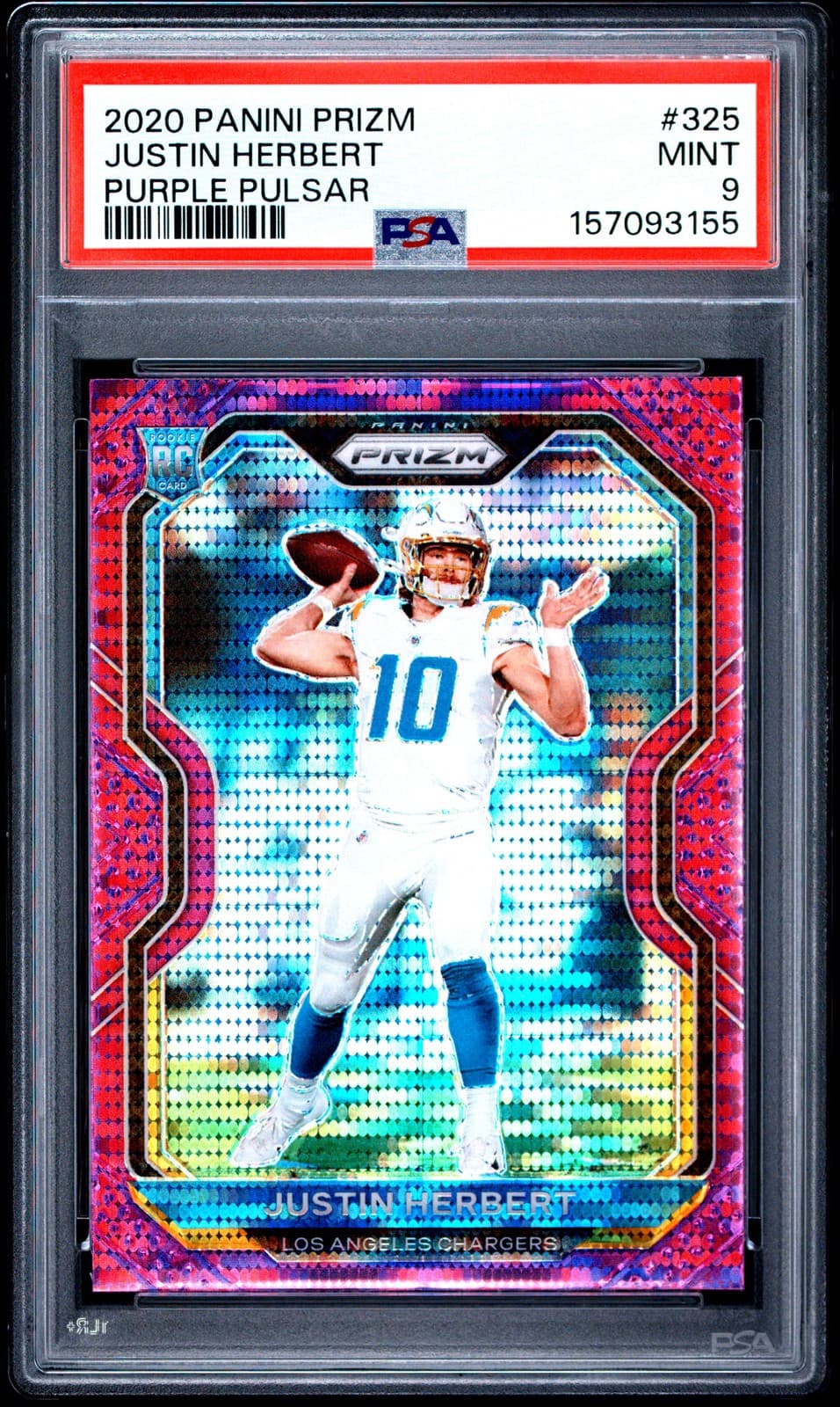 PURPLE PULSAR JUSTIN HERBERT 2020 Panini Prizm 2020 Panini Prizm