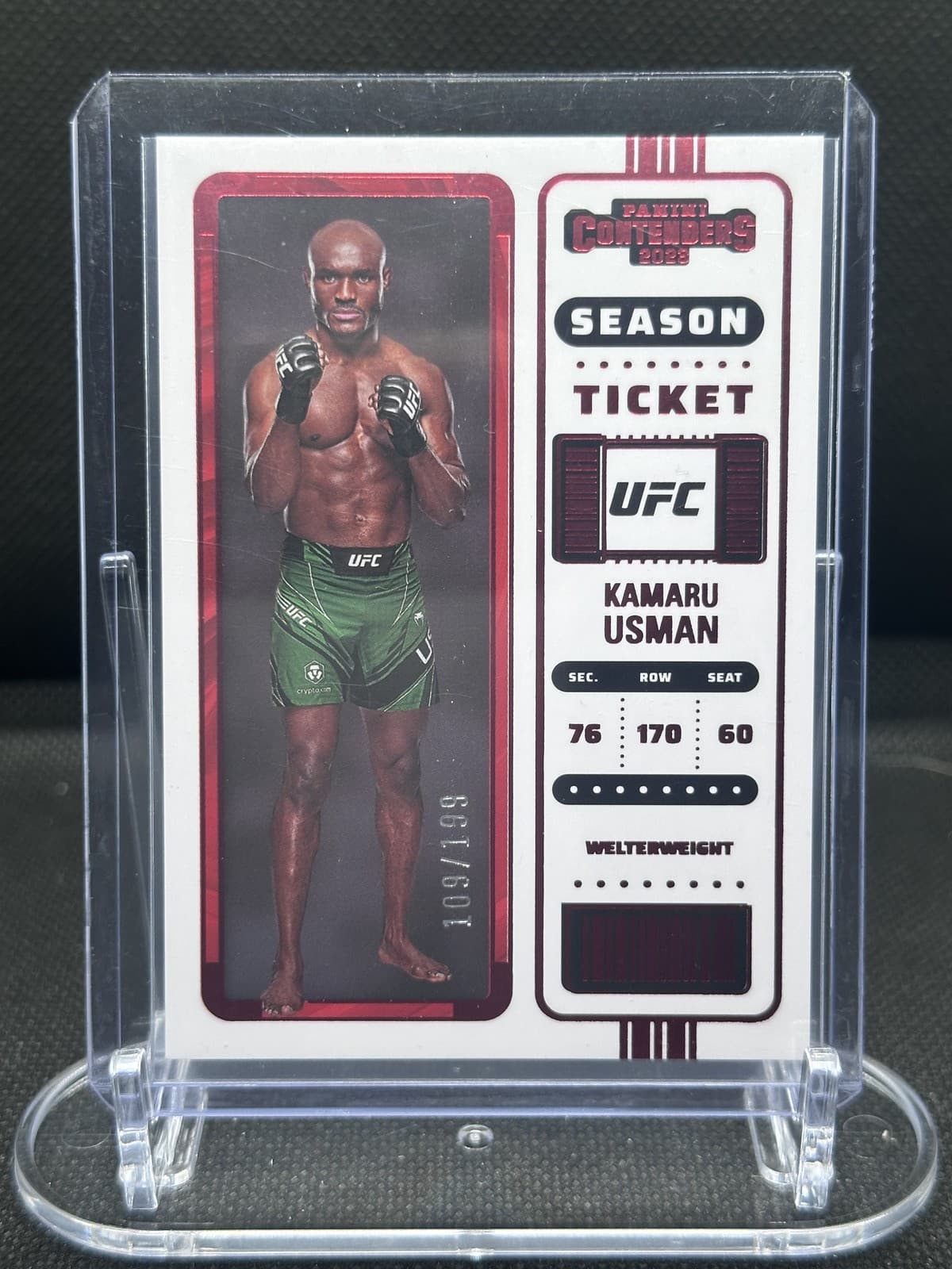 Kamaru Usman Red 2023 Panini