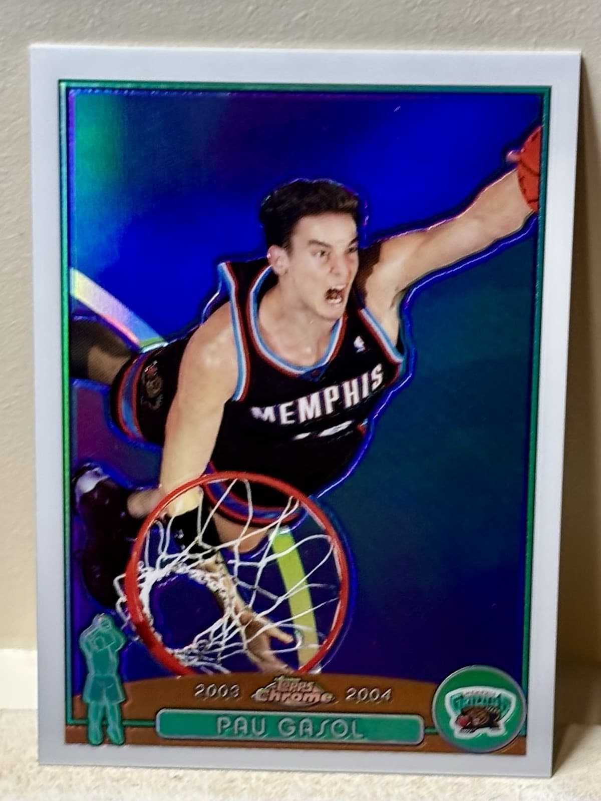 Pau Gasol Memphis 2003 Topps Chrome 2003 Topps Chrome refractor