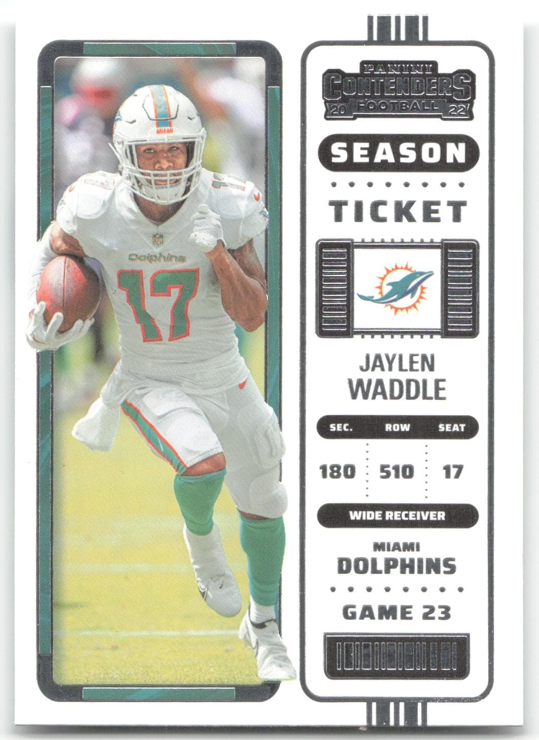 Jaylen Waddle Miami 2022 Panini Contenders 2022 Panini Contenders