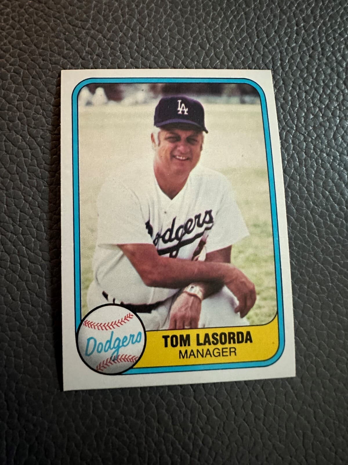Tom Lasorda Baseball 1981 Fleer