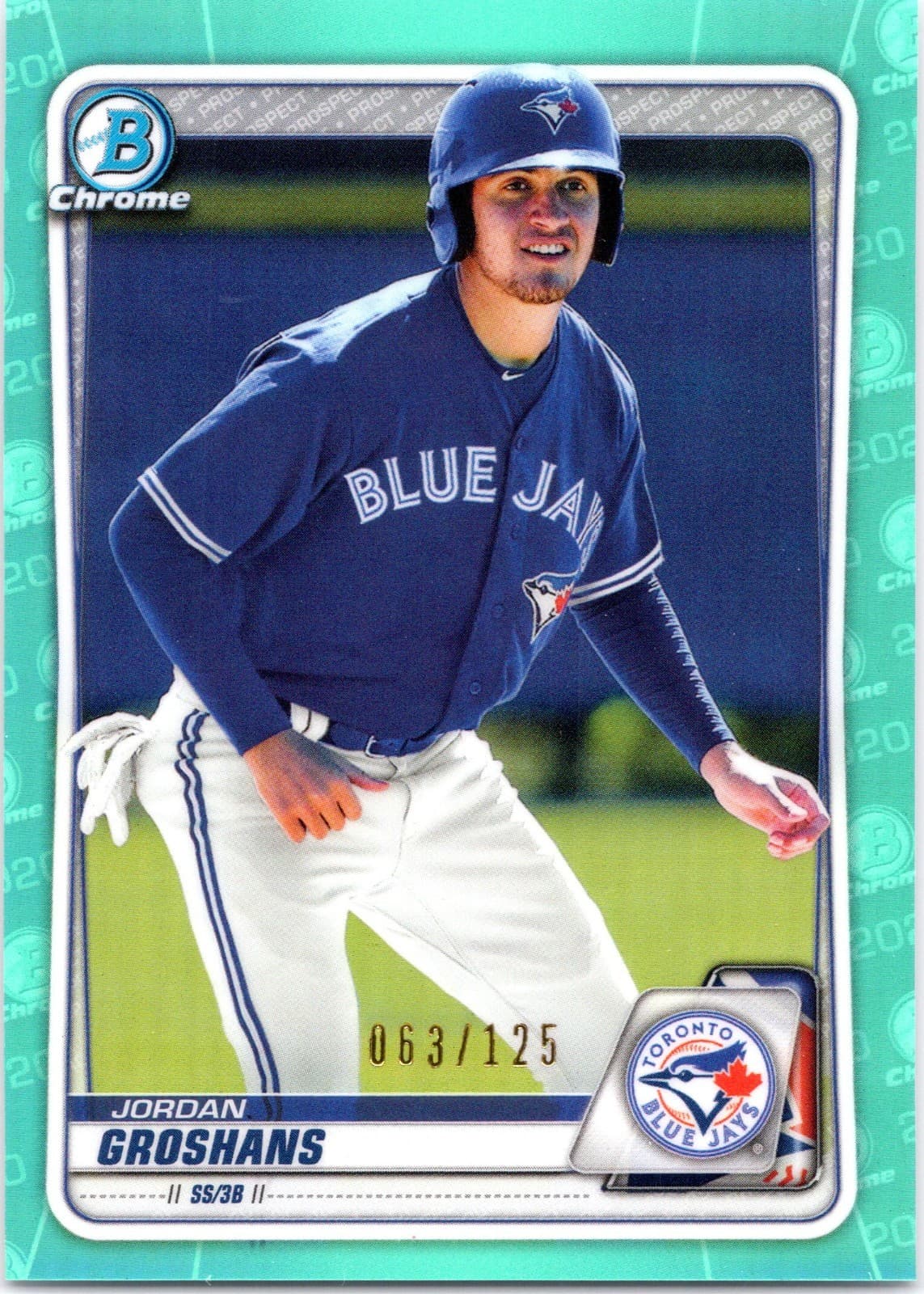 Jordan Groshans Prospects 2020 Bowman 2020 Bowman aqua-refractor