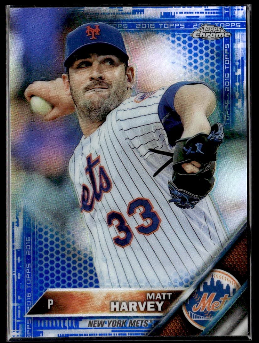 Matt Harvey Blue 2016 Topps Chrome 2016 Topps Chrome blue-refractor