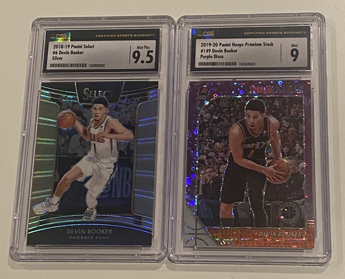 DEVIN BOOKER -19 SILVER CSG 9. 2018 Panini Select 2018 Panini Select