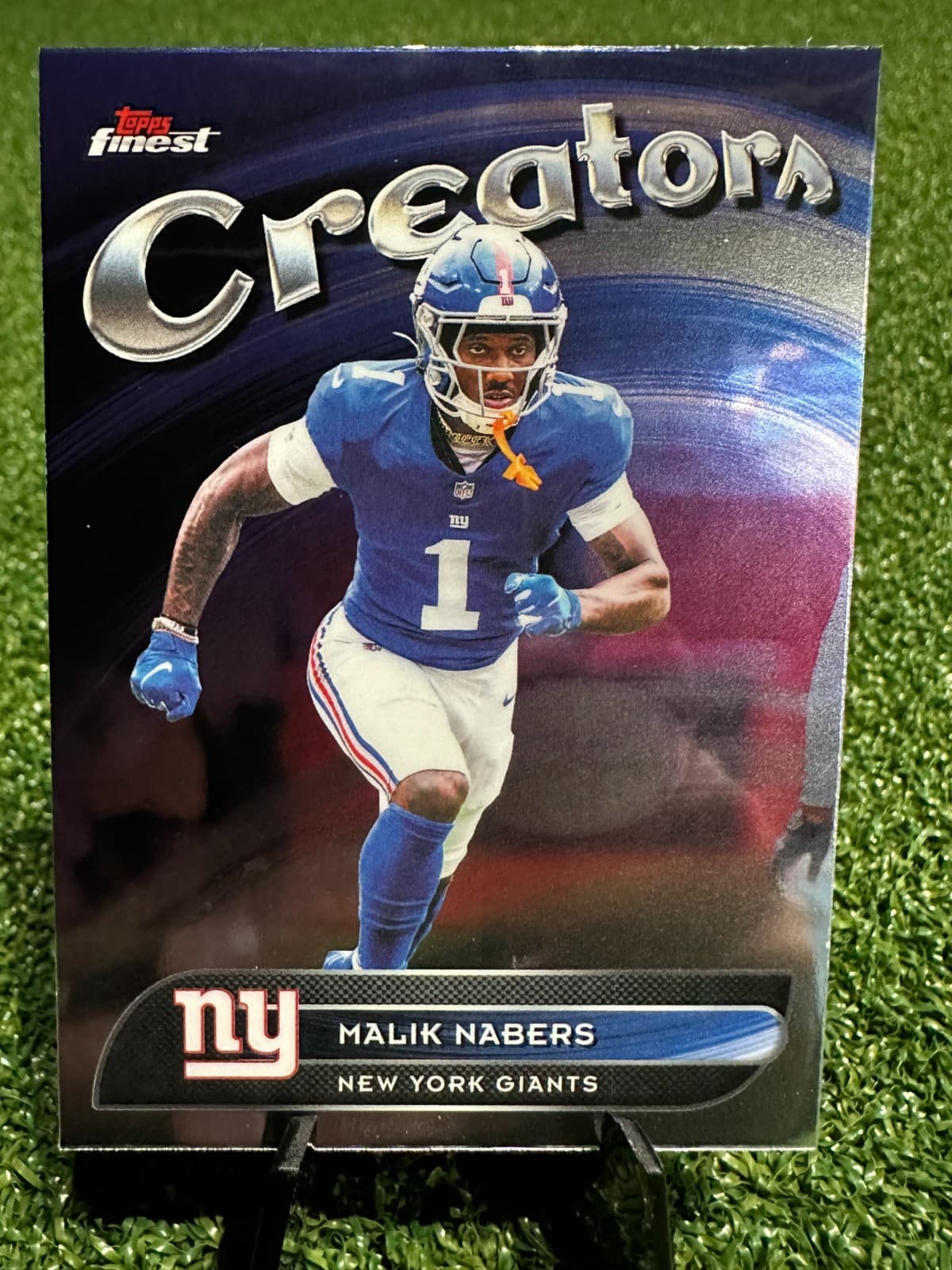 Malik Nabers 2025 Topps Finest 2025 Topps Finest refractor example 2