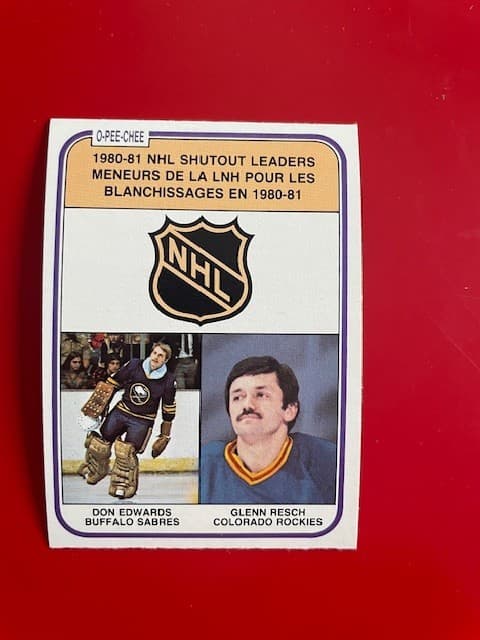 Shutout Leaders 1981 O-Pee-Chee 1981 O-Pee-Chee