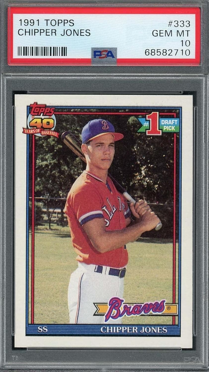Chipper Jones Baseball 1991 Topps