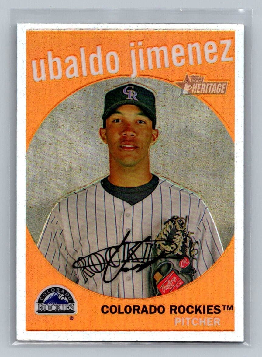 Ubaldo Jimenez 2008 Topps Heritage 2008 Topps Heritage refractor