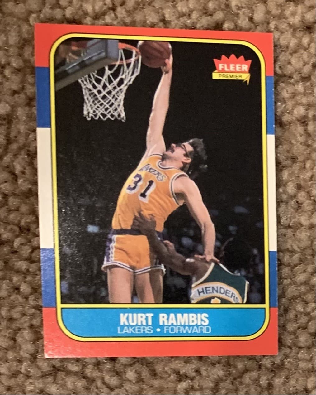 Kurt Rambis Lakers 1986 Fleer 1986 Fleer