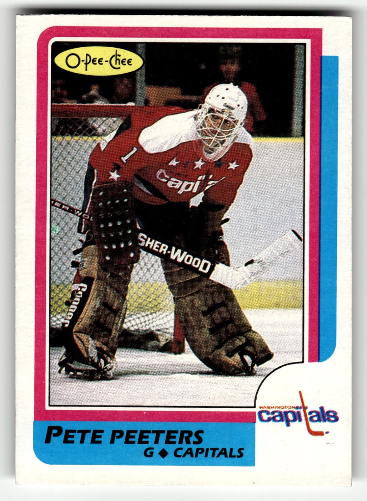 Pete Peeters 1986 topps O-Pee-Chee
