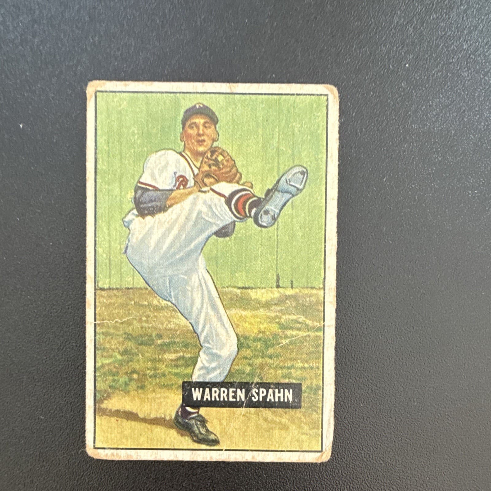 Warren Spahn Boston 1951 Bowman