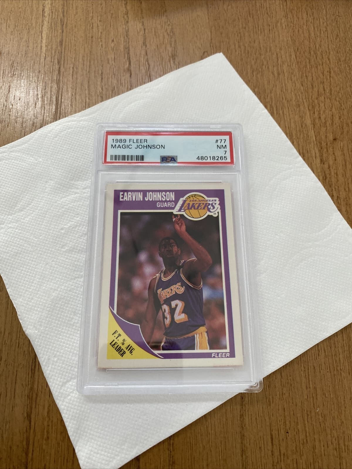 MAGIC JOHNSON LOS ANGELES LAKE 1989 Fleer