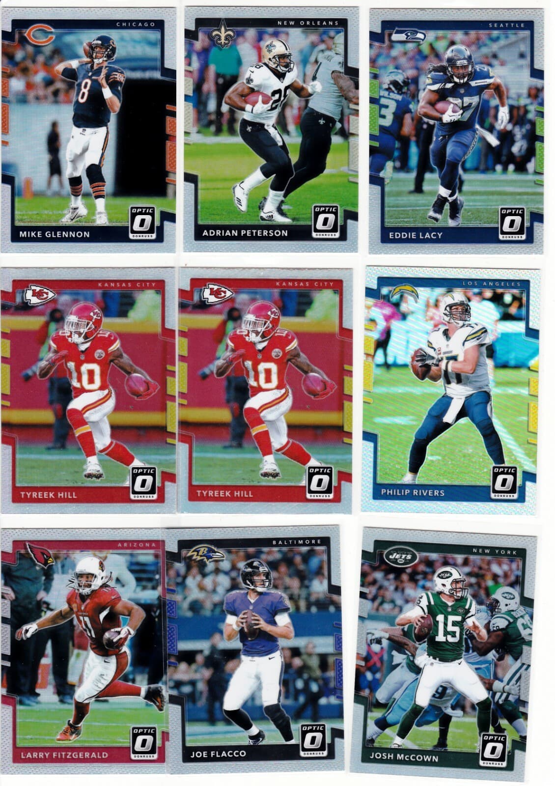 FOOTBALL COMPLETE YOUR SETS AQ 2017 Donruss Optic 2017 Donruss Optic