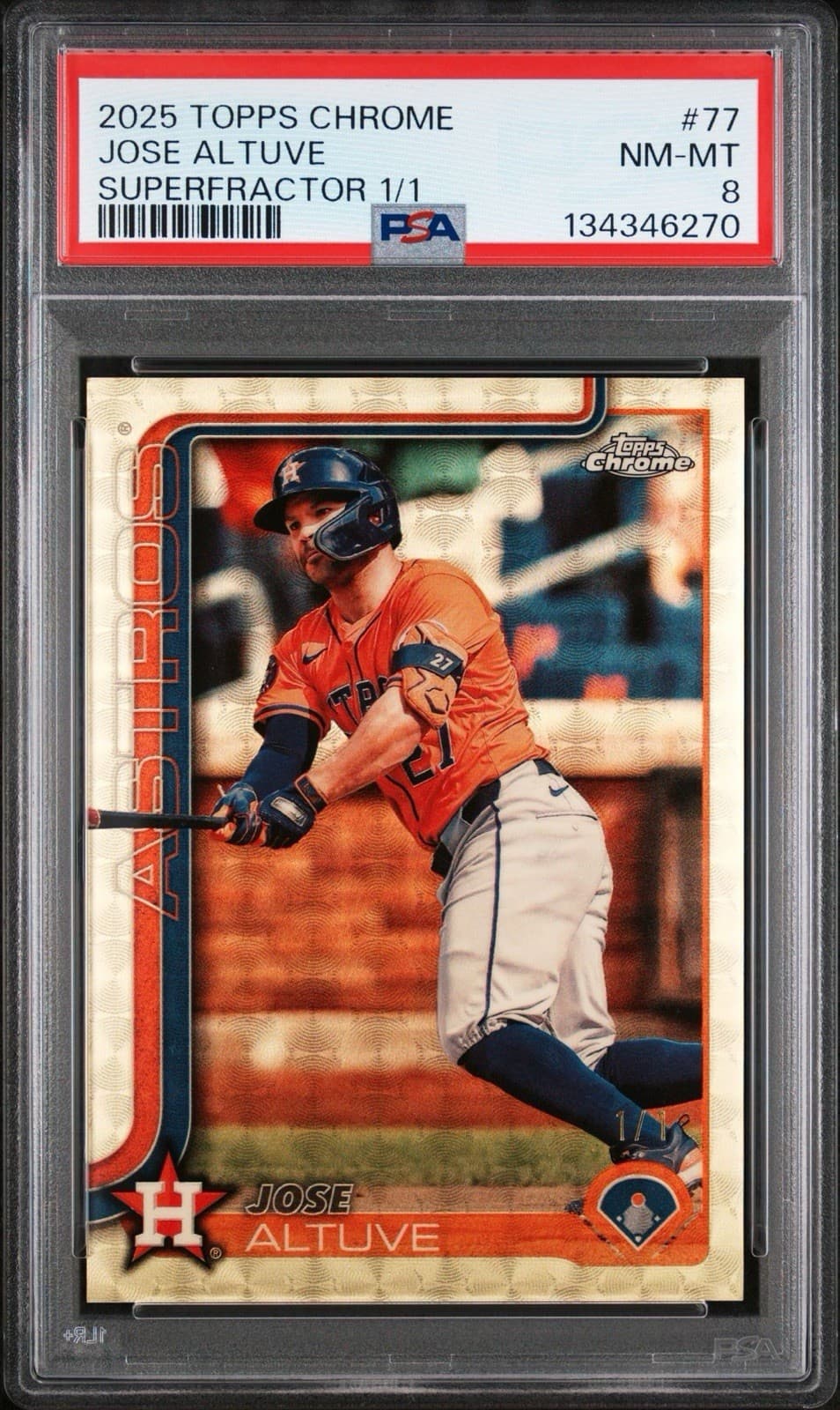 Jose Altuve 2025 topps Topps Chrome